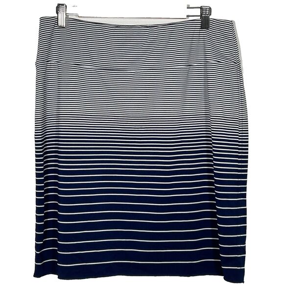 Jofit Skirt Size Large Navy Blue White Striped Stretch Golf Outdoors Nautical - Picture 1 of 7